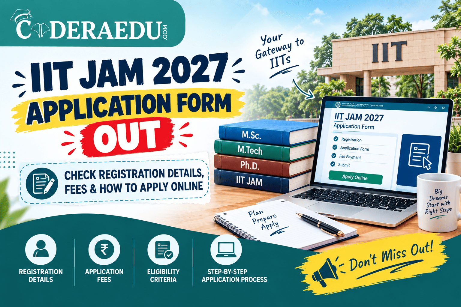 IIT JAM 2027 Application Form OUT: Check Registration Details, Fees & How to Apply Online