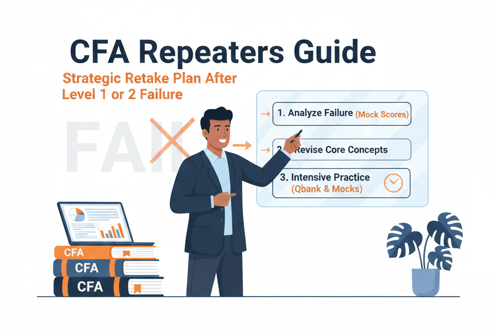 Hero image with title CFA Repeaters Guide showing illustration of man pointing to strategic plan