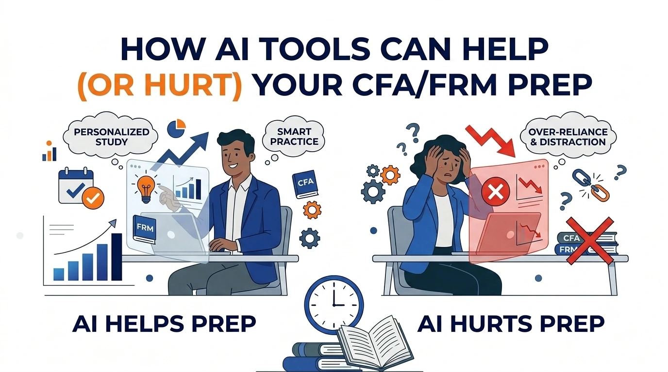 How AI tools can help or hurt your CFA or FRM prep simple comparison