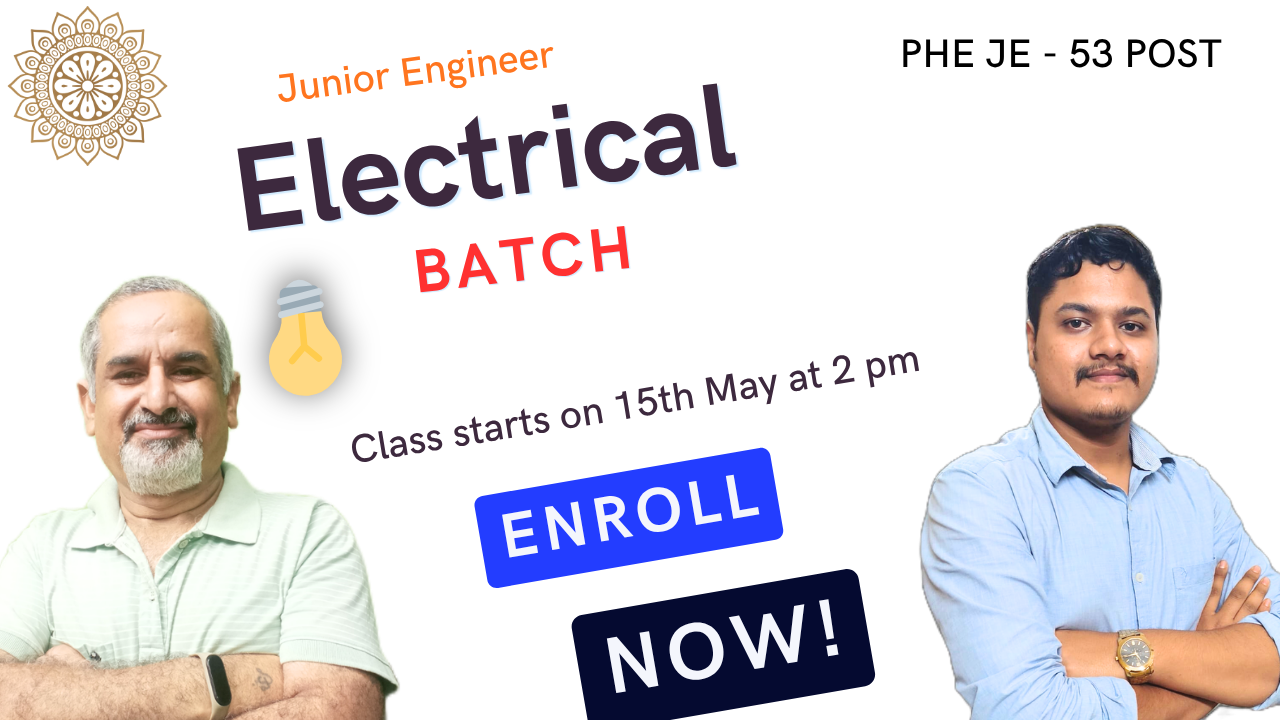 PWD JE Electrical 2026 Vacancy
