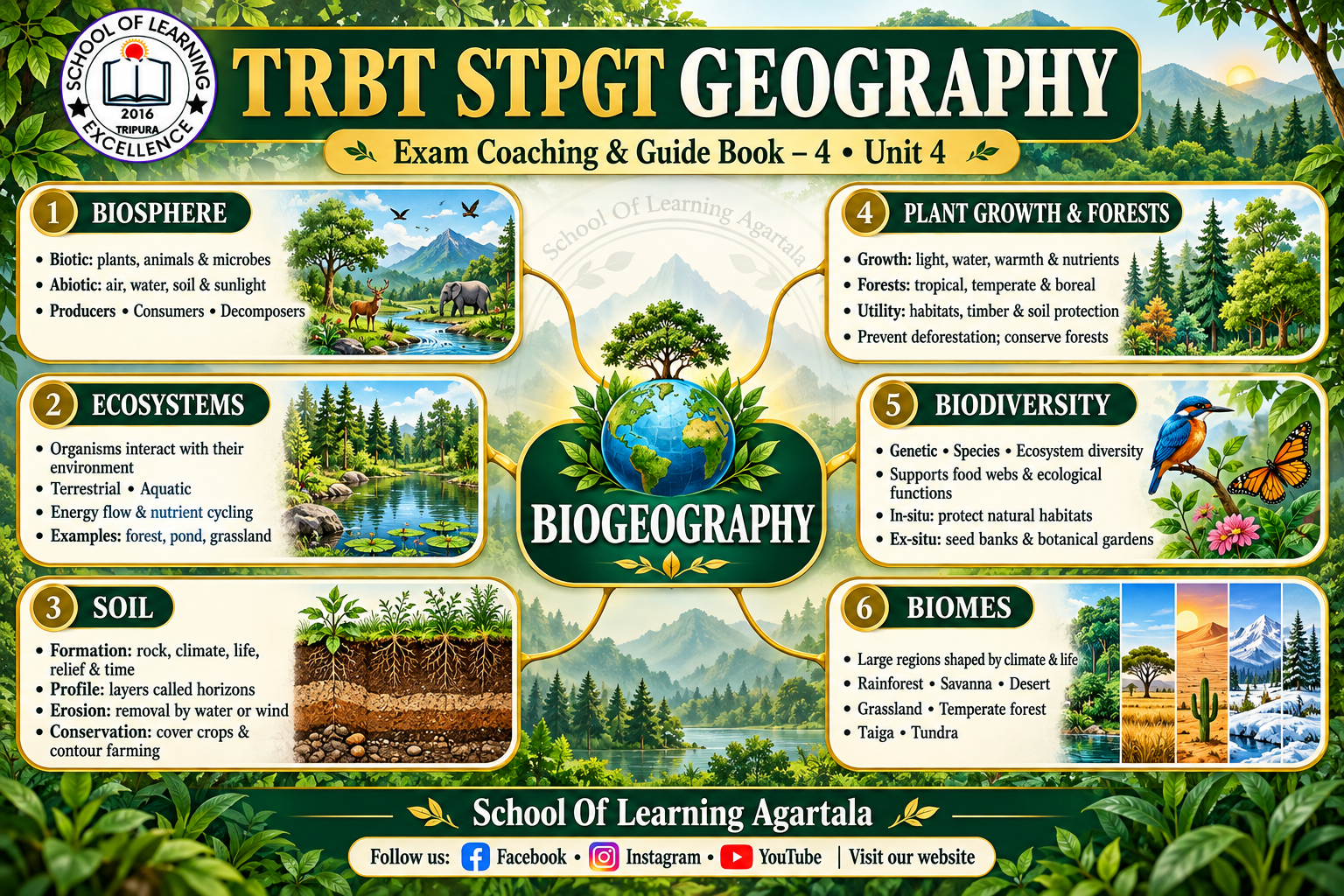 TRBT STPGT Biogeography Coaching in Tripura | SOL Agartala