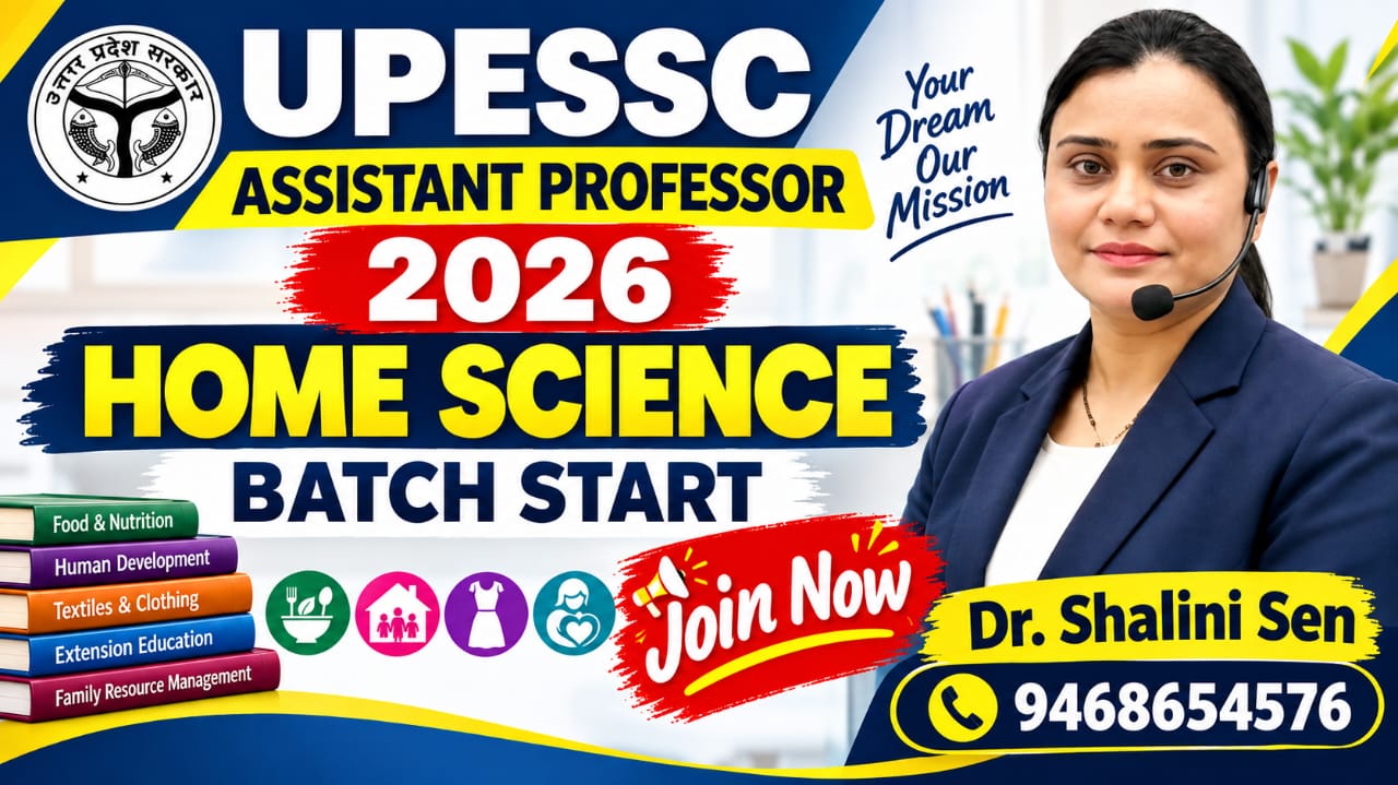 UPESSC Assistant Professor Home science 2026