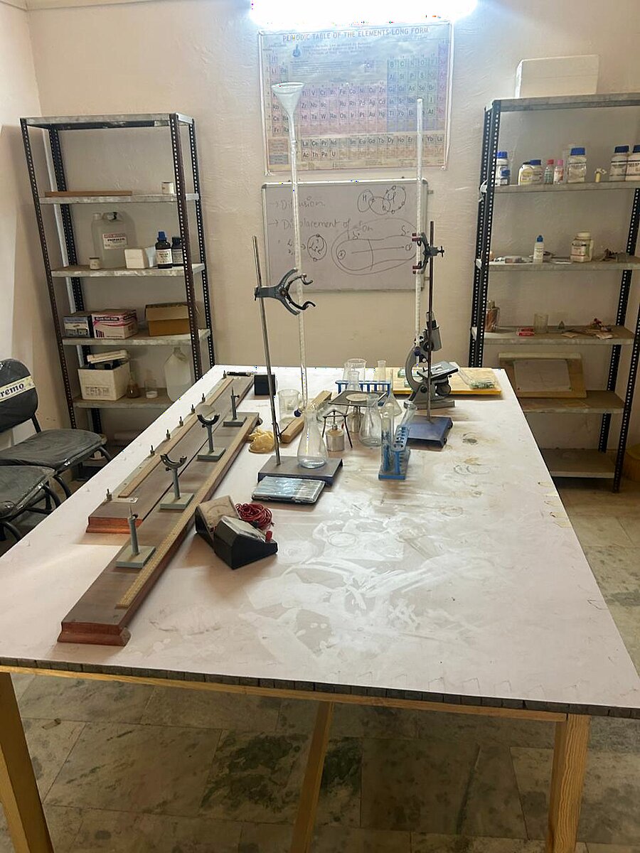 Fully equipped science lab